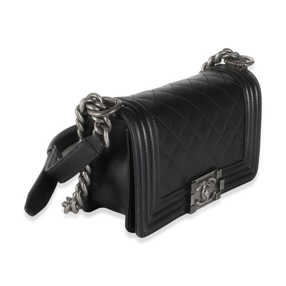 Chanel Black Quilted Lambskin Small Boy Bag - Picture 3 of 8